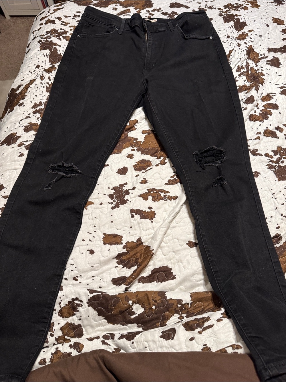 Levi's Black Ripped Skinny Jeans